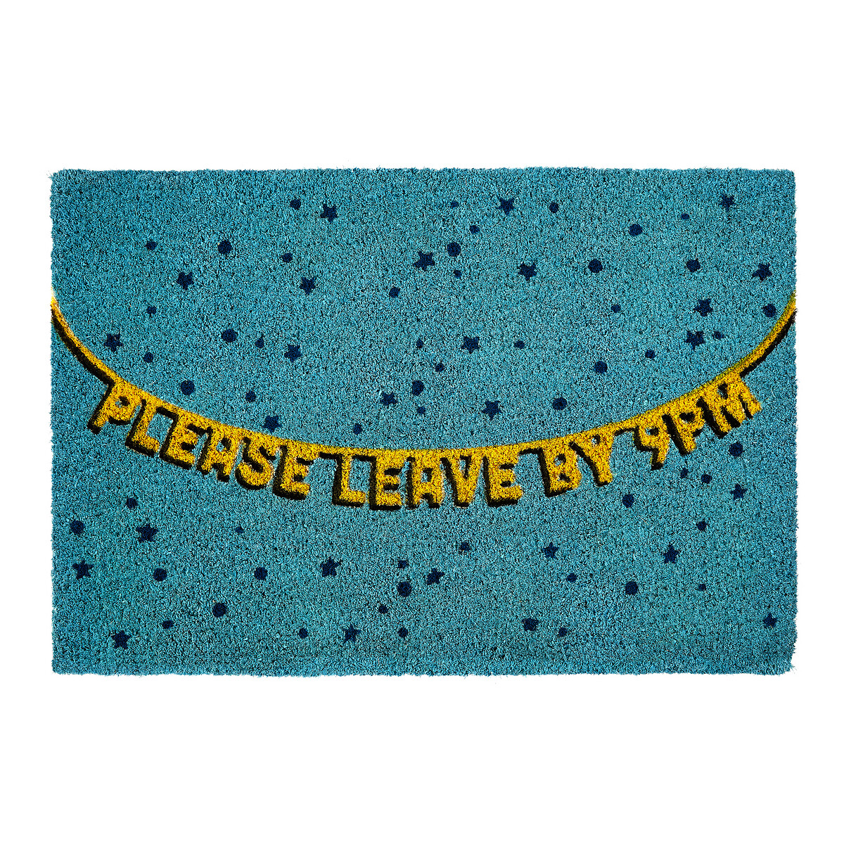 Please Leave By 9PM Coir Doormat blue, SO'HOME
