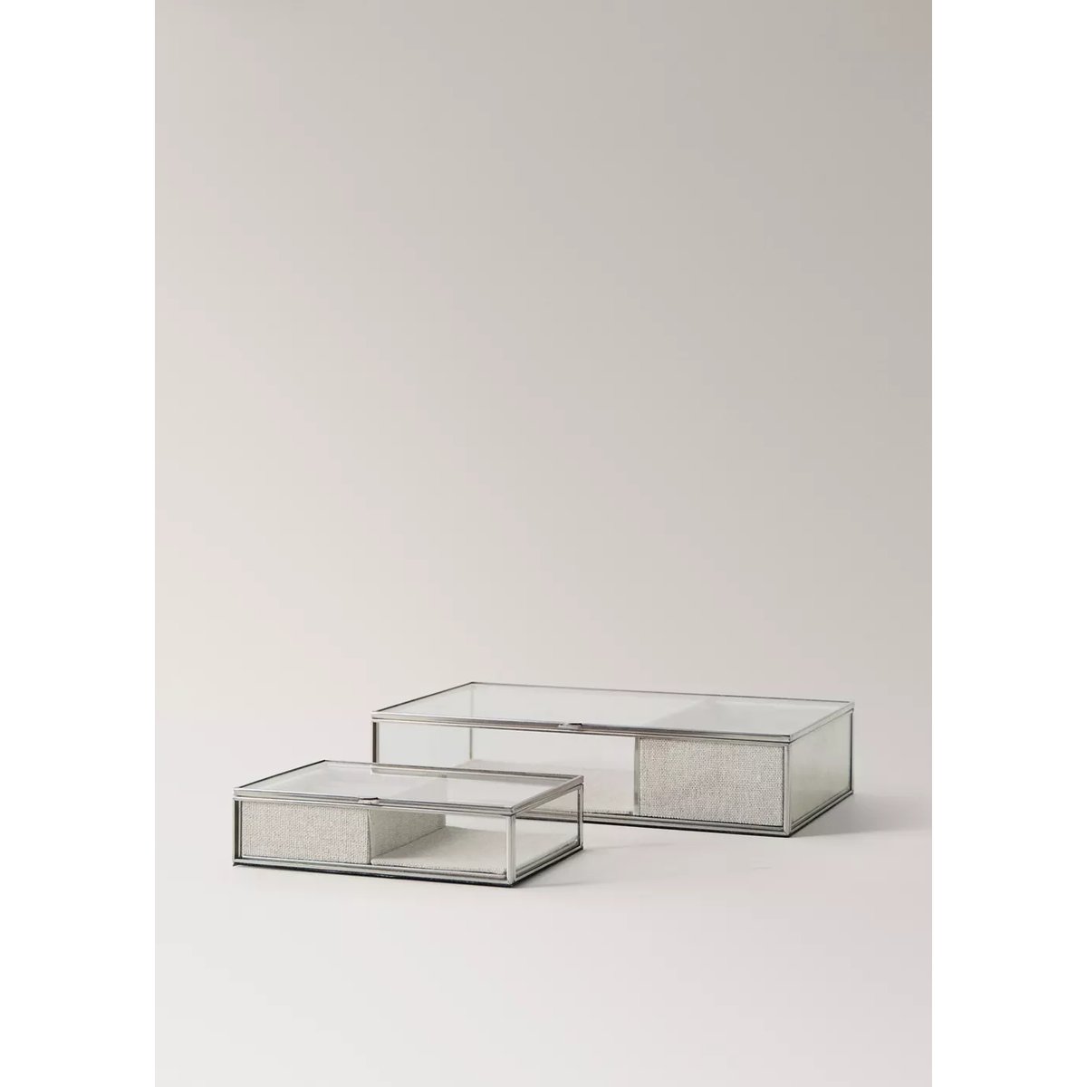 Petite boîte à bijoux en verre écru, MANGO HOME