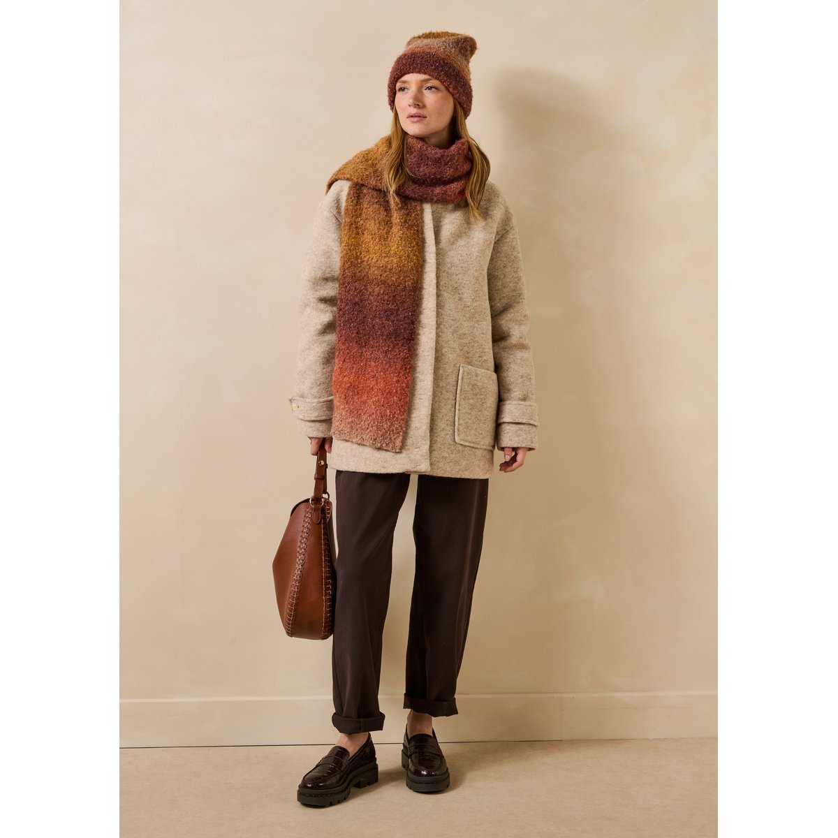 Bonnet motif tie & dye rosewood, LA FEE MARABOUTEE
