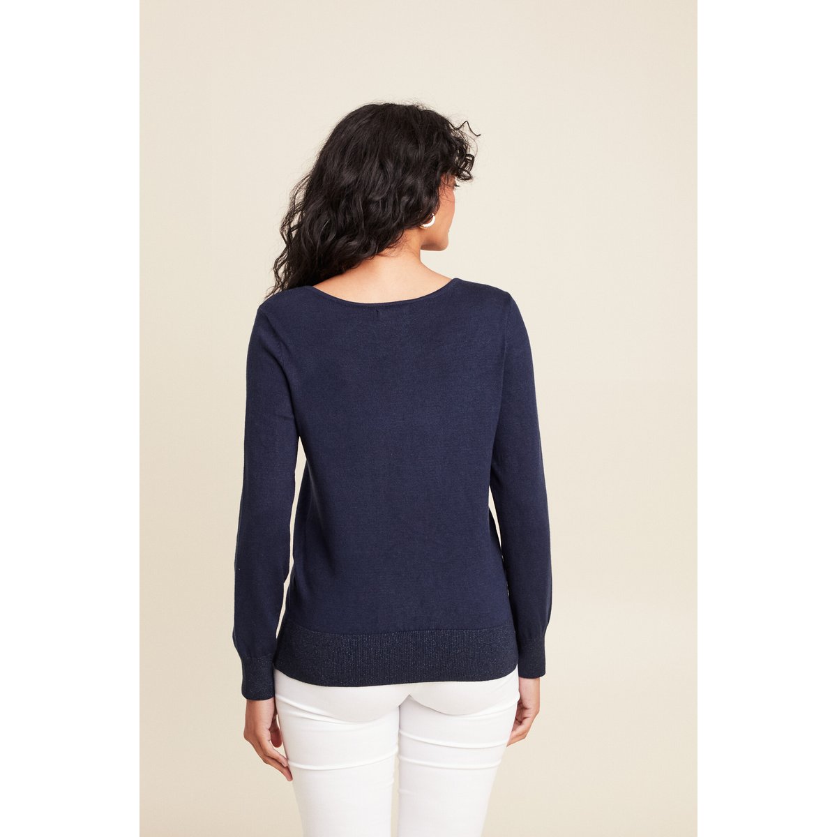 Pull manches longues bleu marine, BREAL
