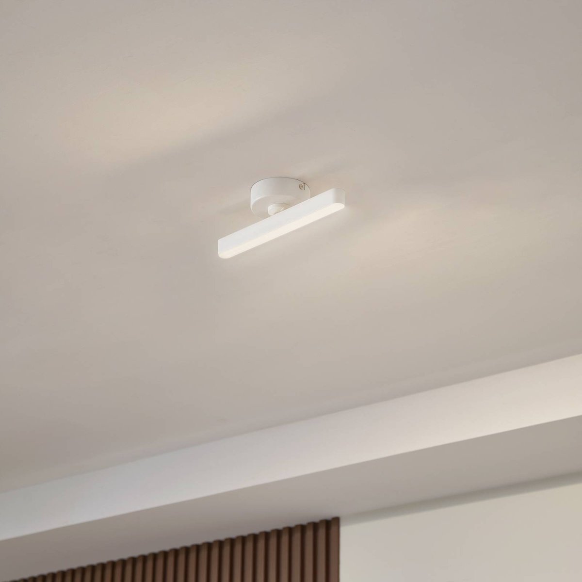 Plafonnier en métal moderneLED, Eldrin blanc, LINDBY