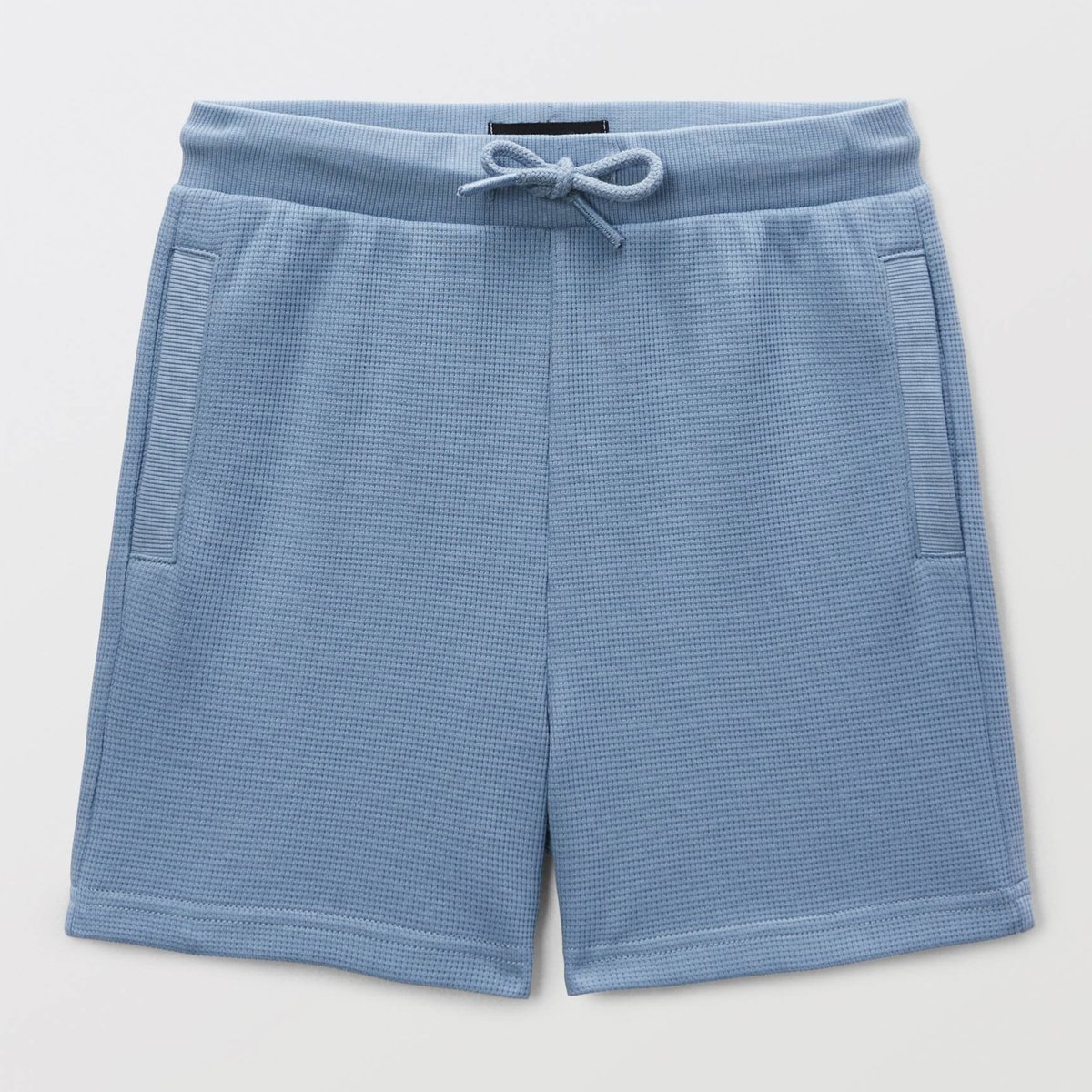 Short élastiquée en nid d'abeille uni en coton BIO GOTS tornade, MONOPRIX
