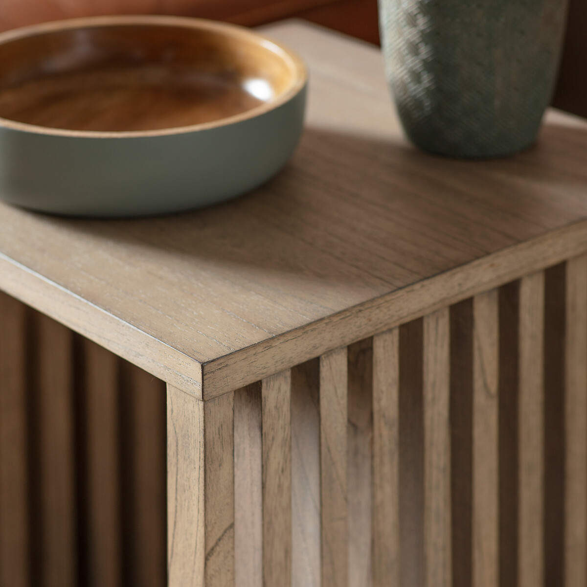 Bharhut Japandi Slatted Side Table wood, ÉDITÉ