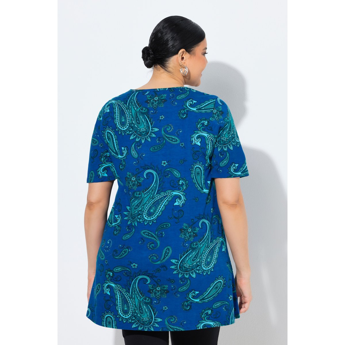 T-shirt long bleuet, ULLA POPKEN