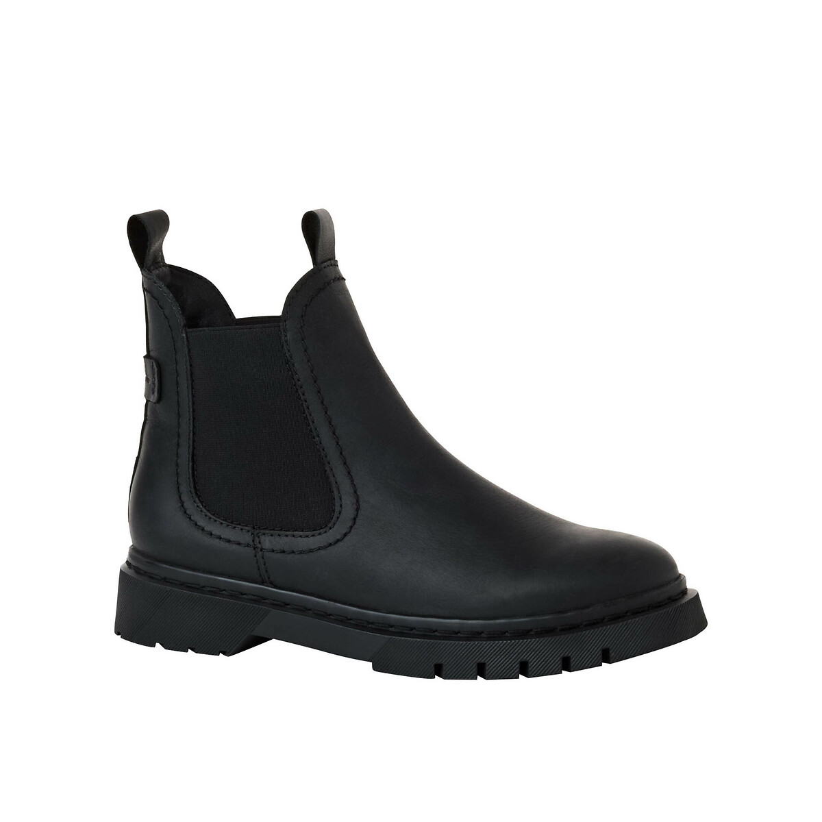 Bottines chelsea en cuir noir, TAMARIS