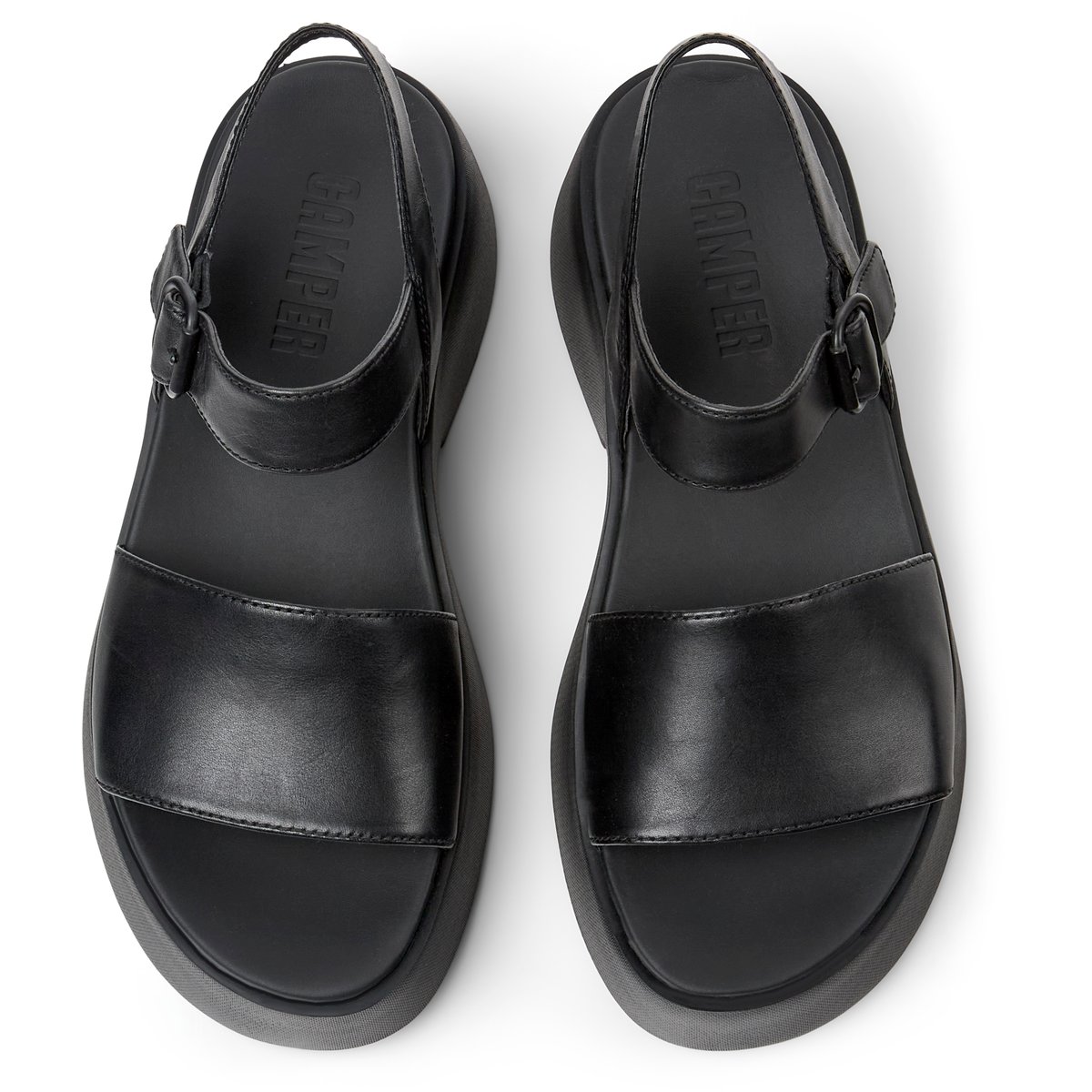 Sandales Tasha Cuir noir 1, CAMPER