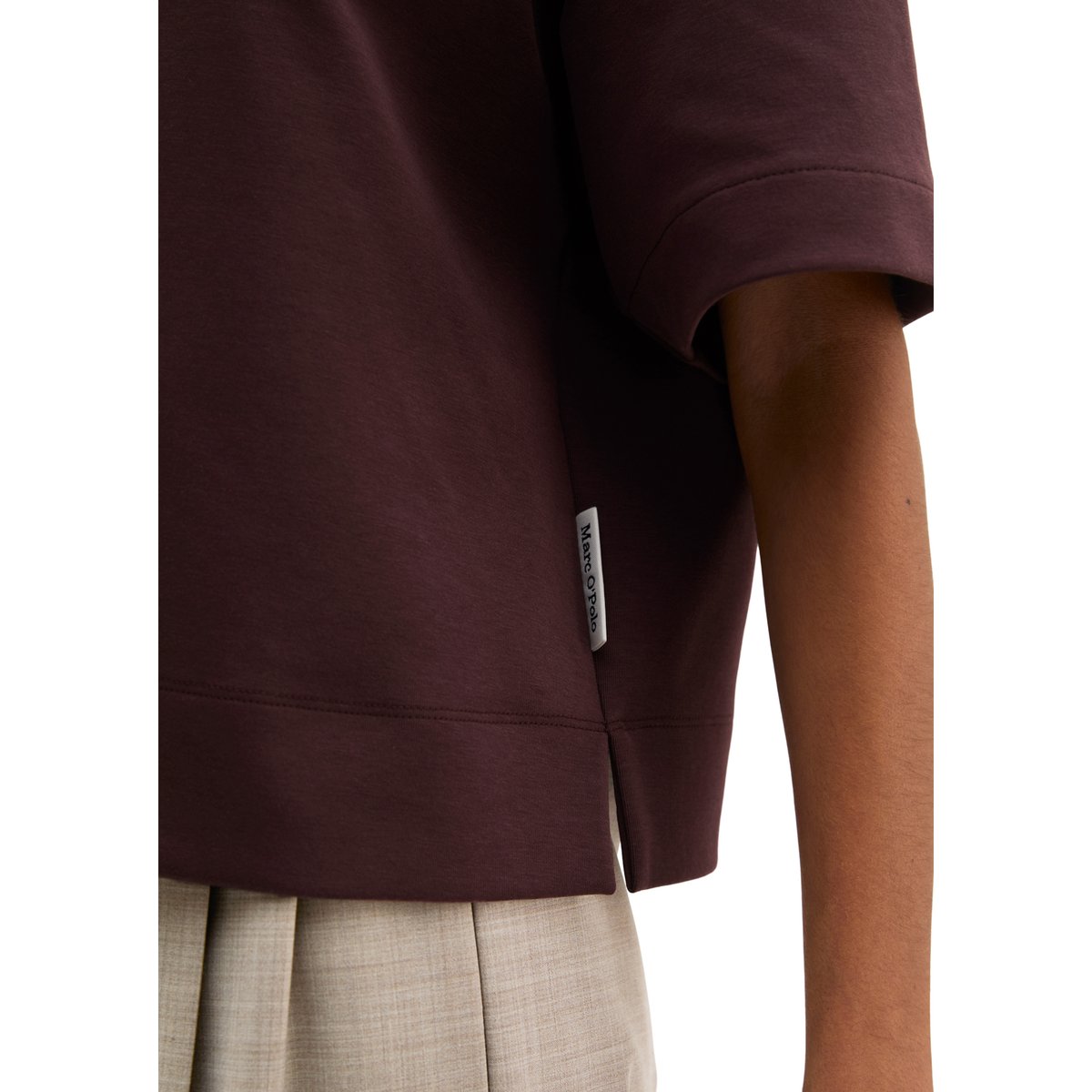 T-shirt loose en qualité interlock rouge, MARC O'POLO
