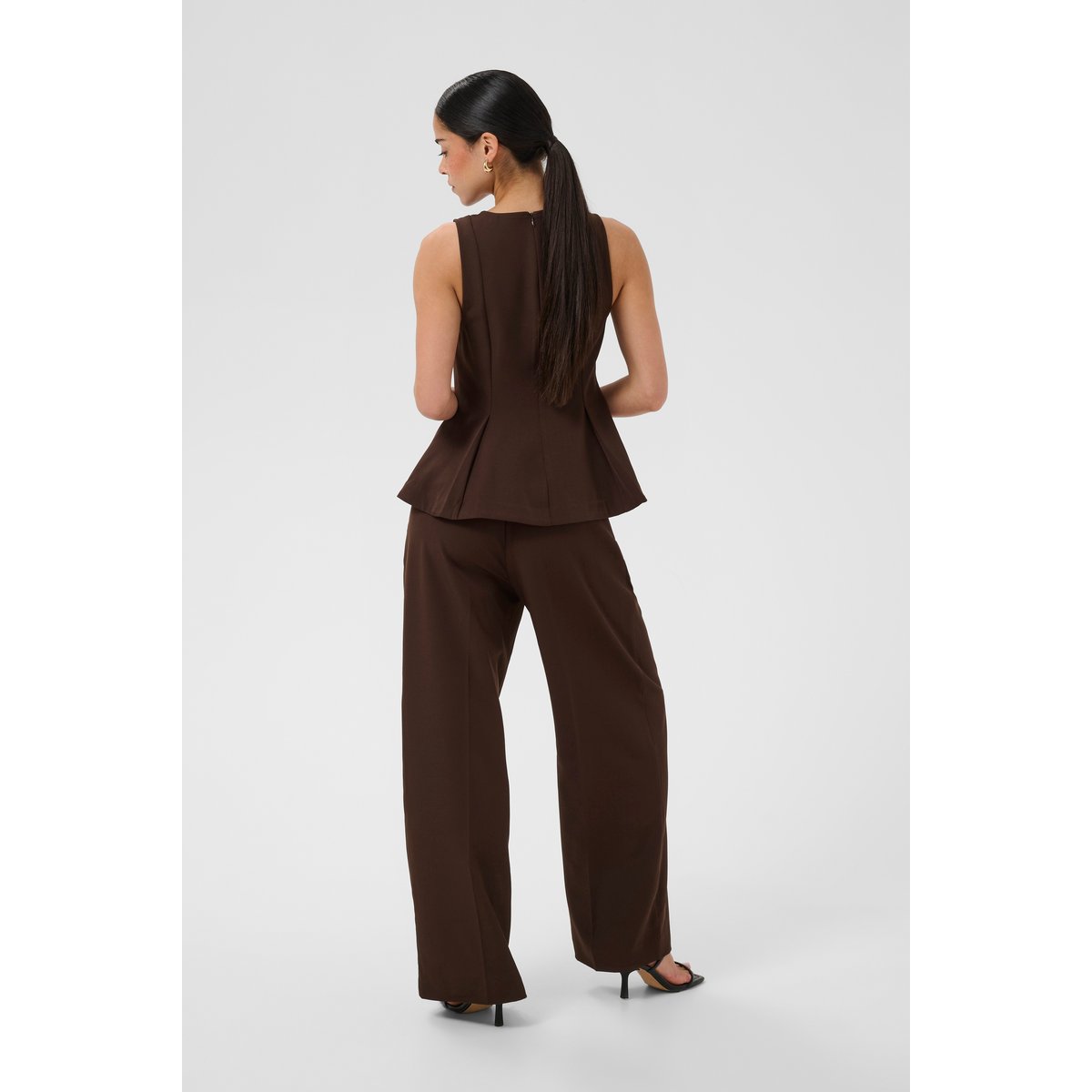 Blouse sans manches marron coffeebean, KAFFE