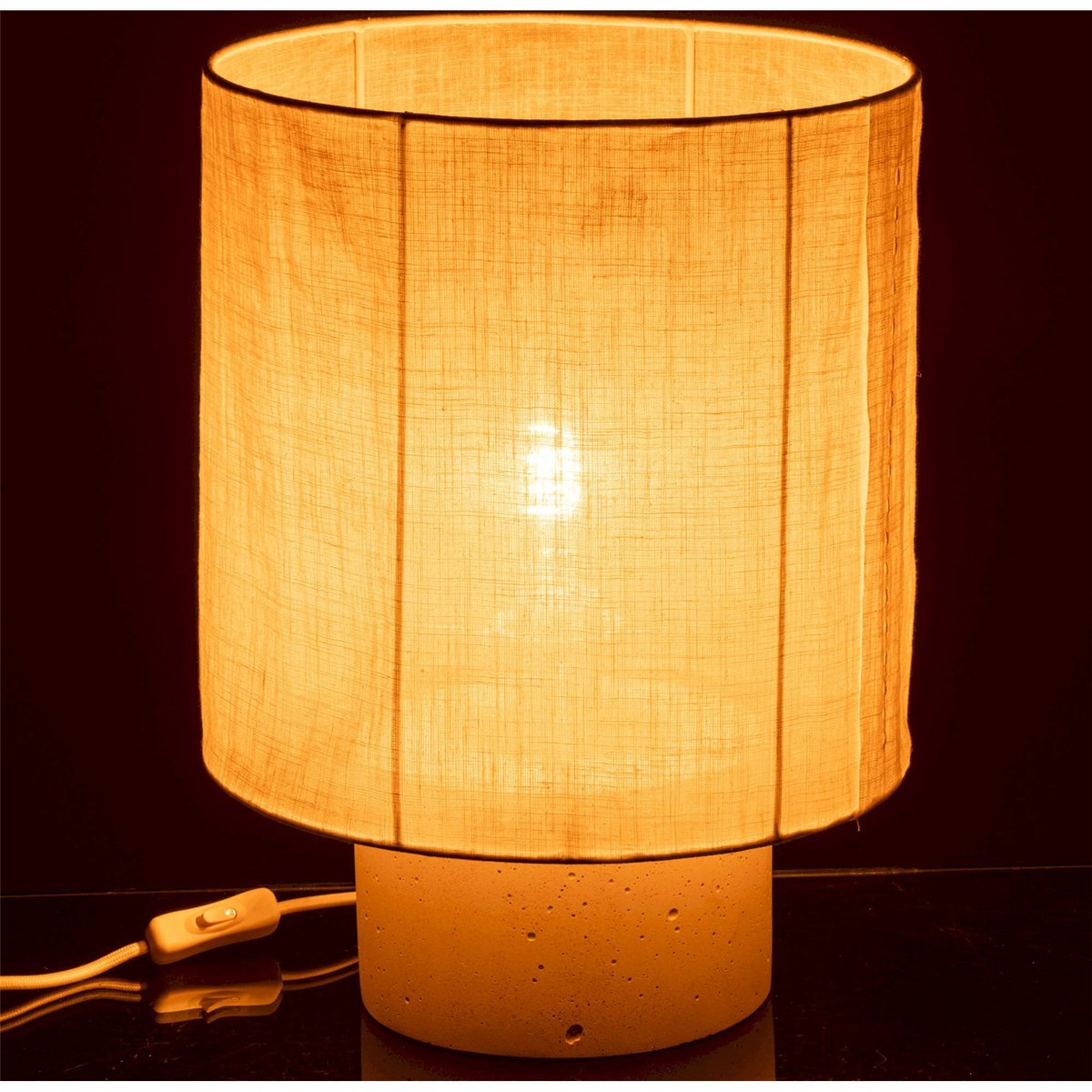 Lampe de table en ciment blanc, RECOLLECTION