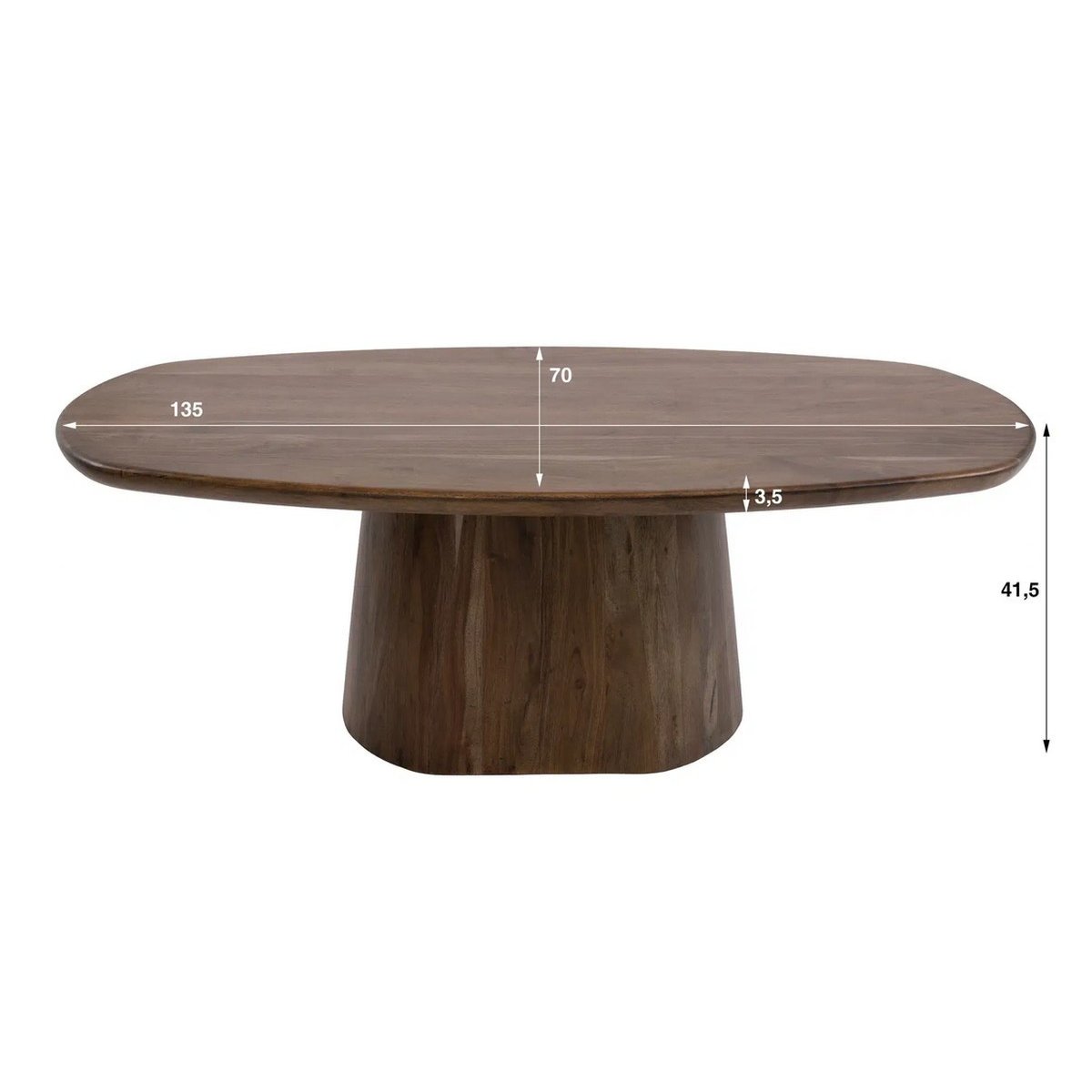 Table basse en bois d'Acacia - BRASILIA bois d'acacia, MATHI DESIGN