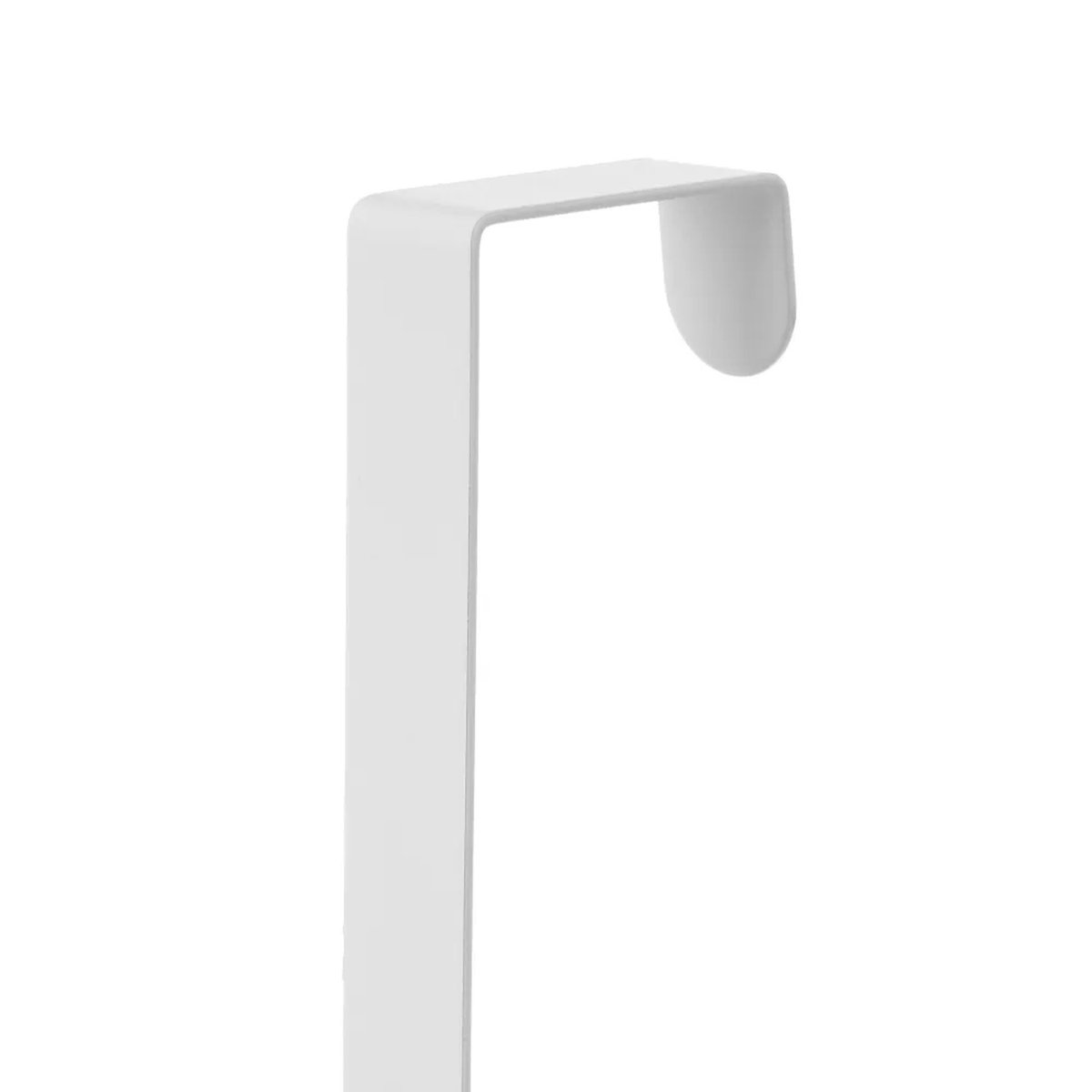 Portemanteau de porte 4 crochets en métal blanc et bois 35x8x20cm blanc, WADIGA
