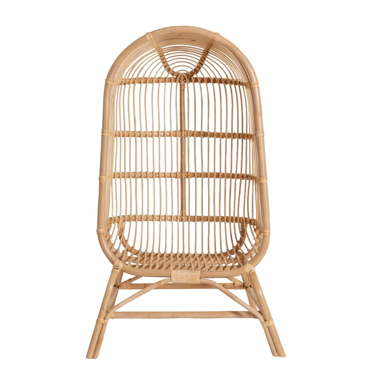Fauteuil en rotin et polyester RATTAN bois clair, MADE IN MEUBLES 