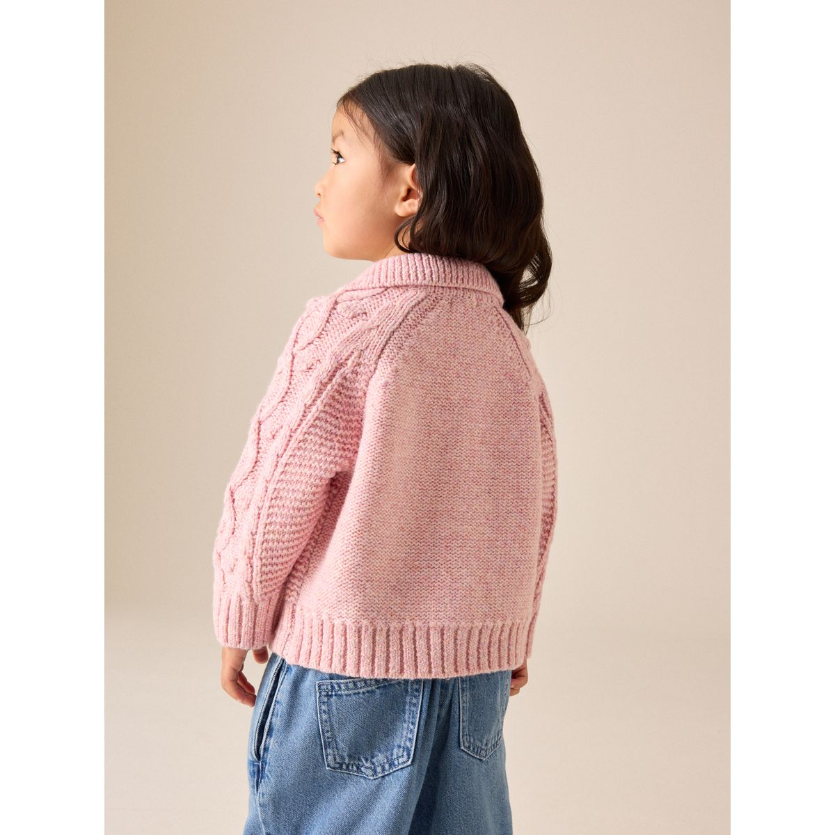 Cardigan épais à boules rose, NEXT