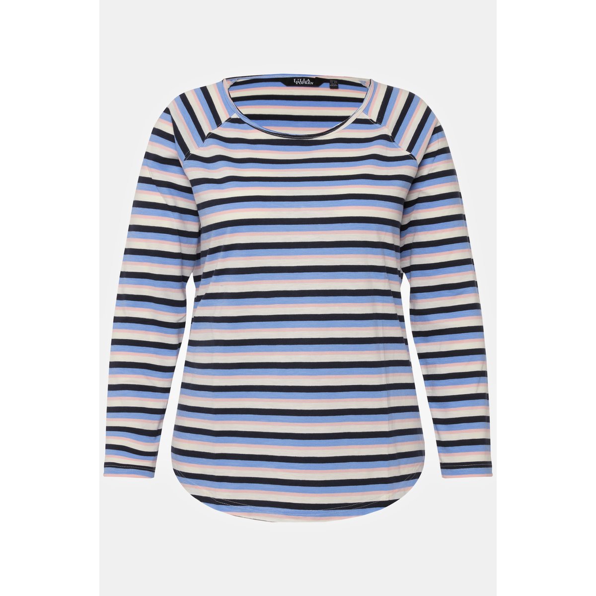 T-shirt à rayures et manches longues. Col marine, ULLA POPKEN