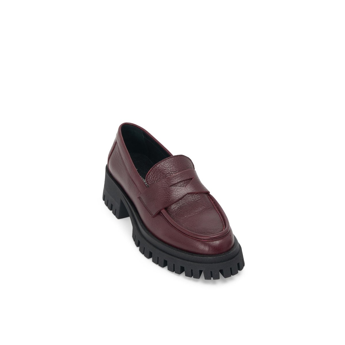 Mocassin en cuir SOUK bordeaux, MELLOW YELLOW