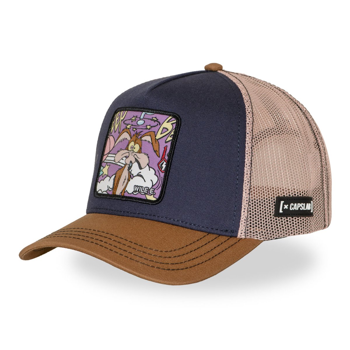 Casquette trucker Looney Tunes bleu marine/marron/rose clair/violet, CAPSLAB
