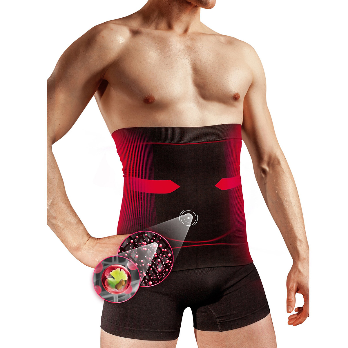 Ceinture minceur pour homme noir, LYTESS
