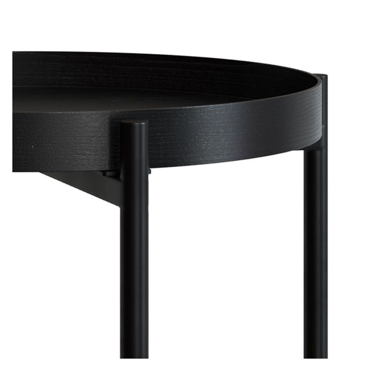 Table basse en cannage de mindi D49 cm - LUKUT noir, MAISON PAVANE