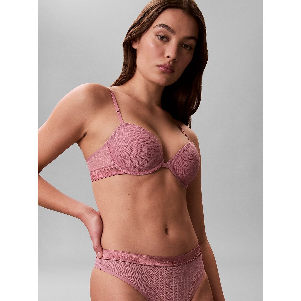 Reggiseno ICON COTTON MODAL fantasia malva, CALVIN KLEIN UNDERWEAR