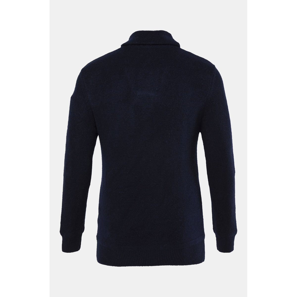 Pull, mélange de laine, col châle bleu marine, JP1880