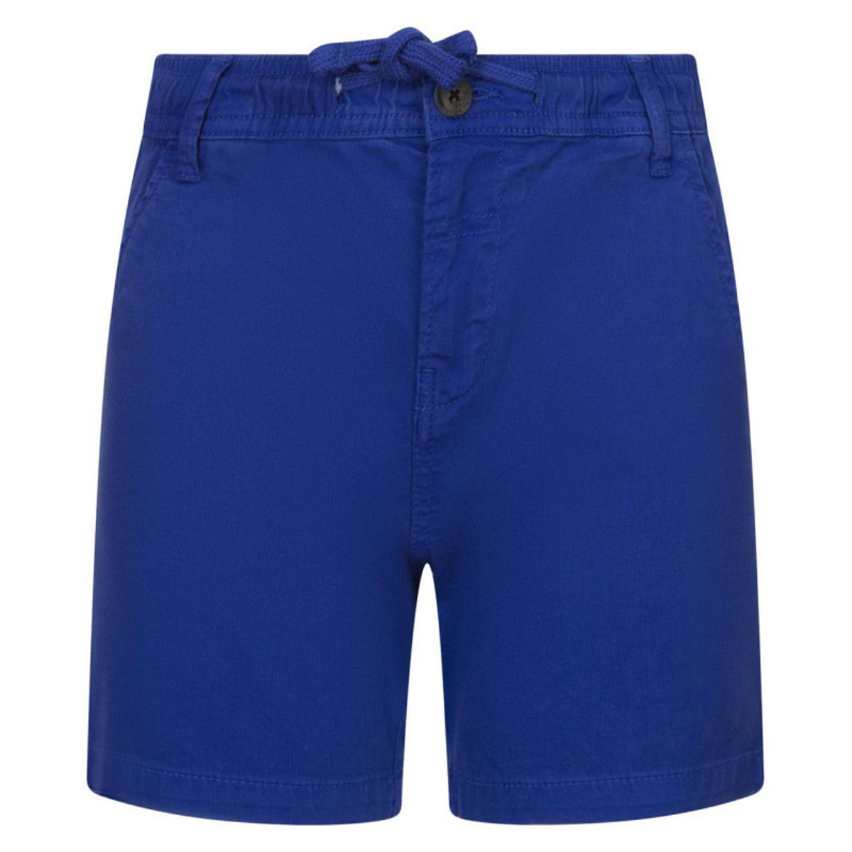 Short Chino en coton bleu électrique uni avec une coupe droite bleu électrique, TEDDY SMITH