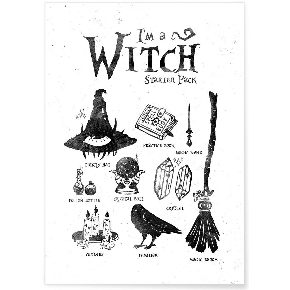 Affiche Witch Poster 3 blanc, L'AFFICHERIE