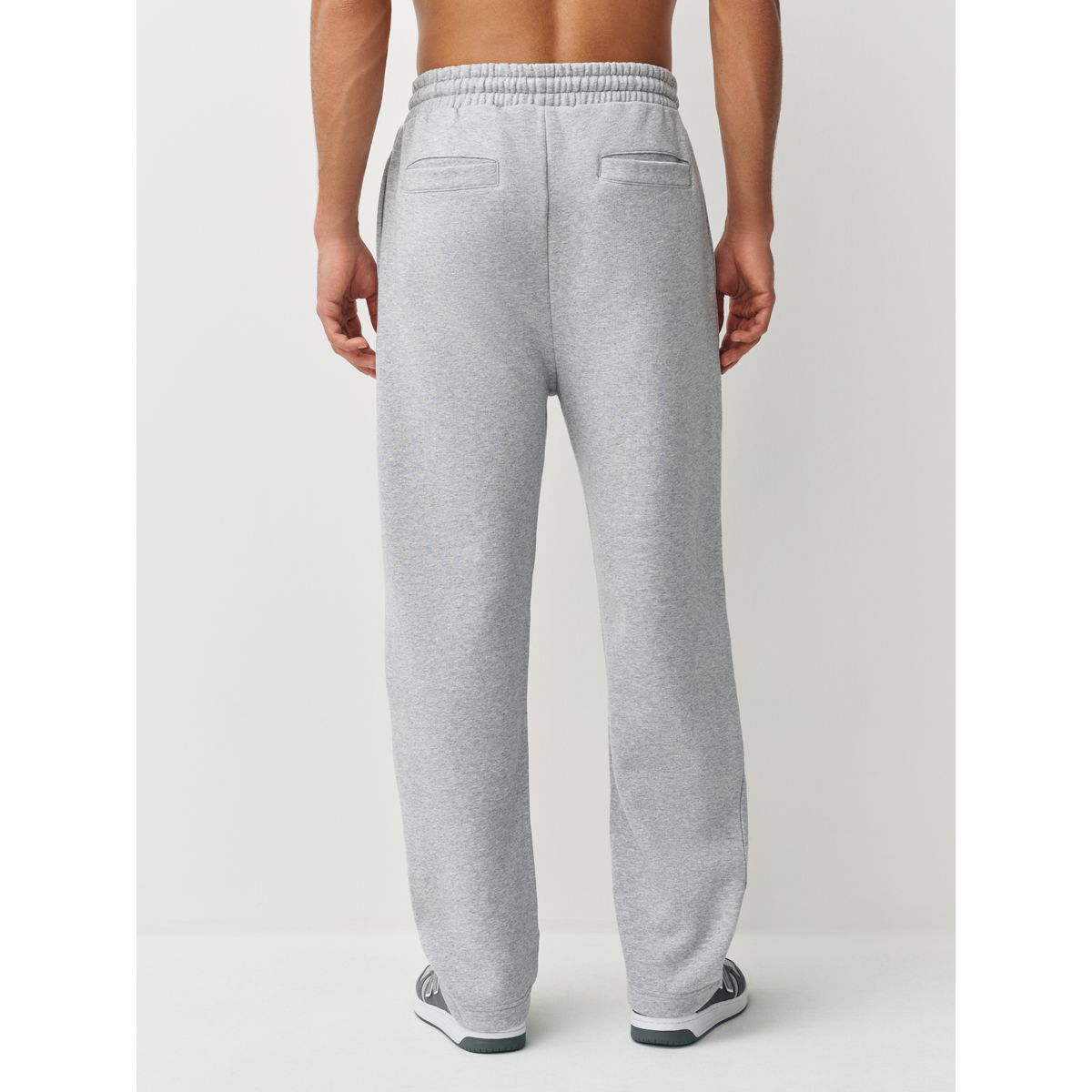 Pantalon de jogging droit épais, lot 2 gris chiné/bleu marine, NEXT