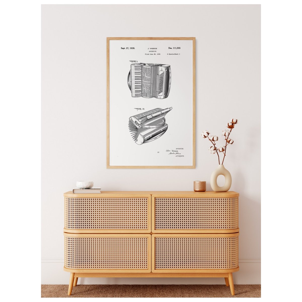 Affiche Brevet Accordéon blanc, L'AFFICHERIE