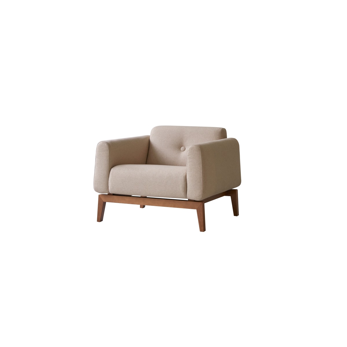 Fauteuil en Tissu, BJORN beige, TIKAMOON