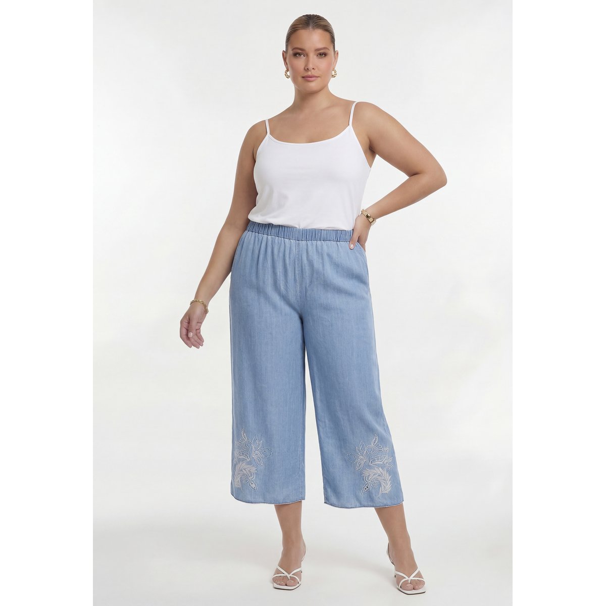 Pantalon imprimée blue clair, YOEK