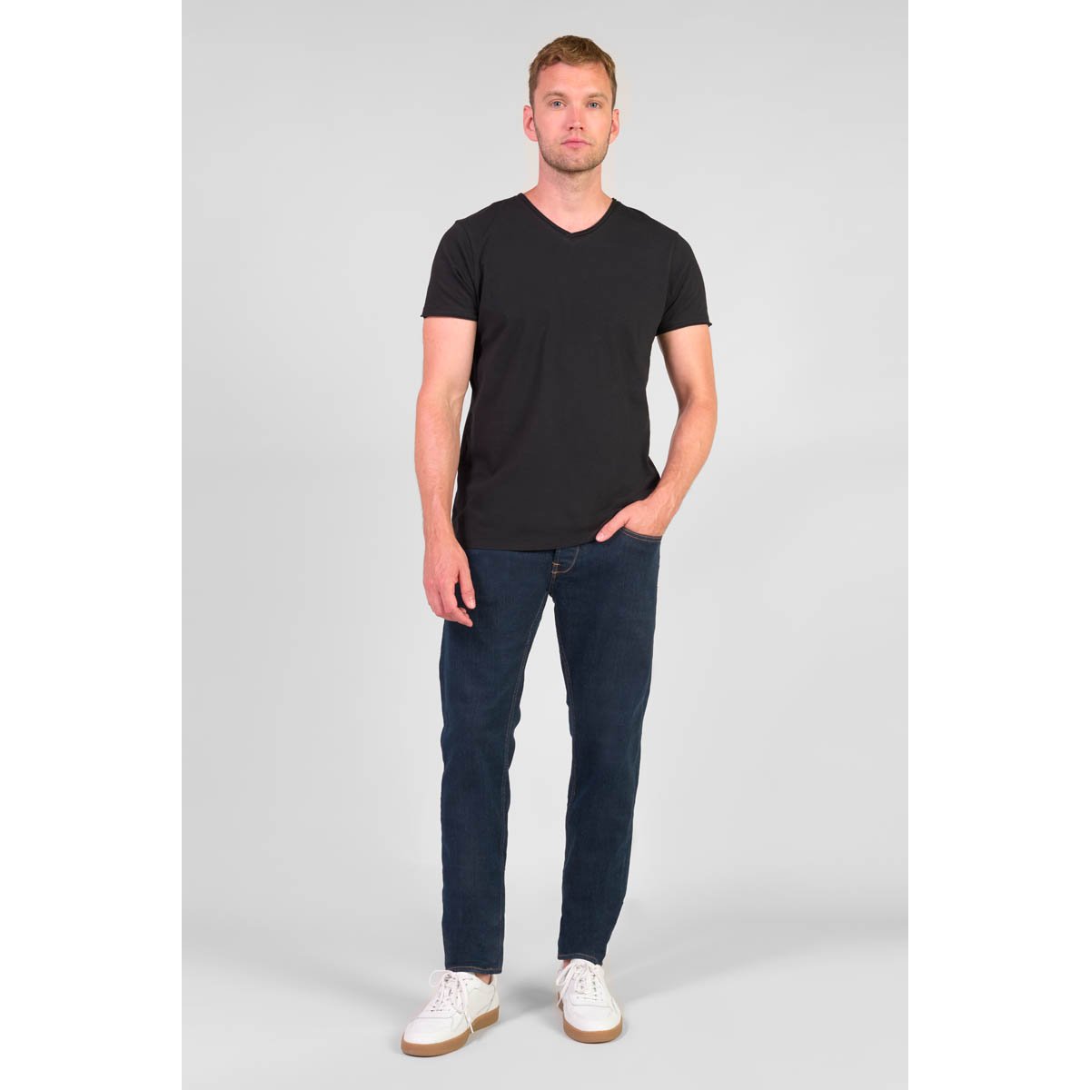 Jeans slim stretch 700/11, longueur 34 blue, LE TEMPS DES CERISES