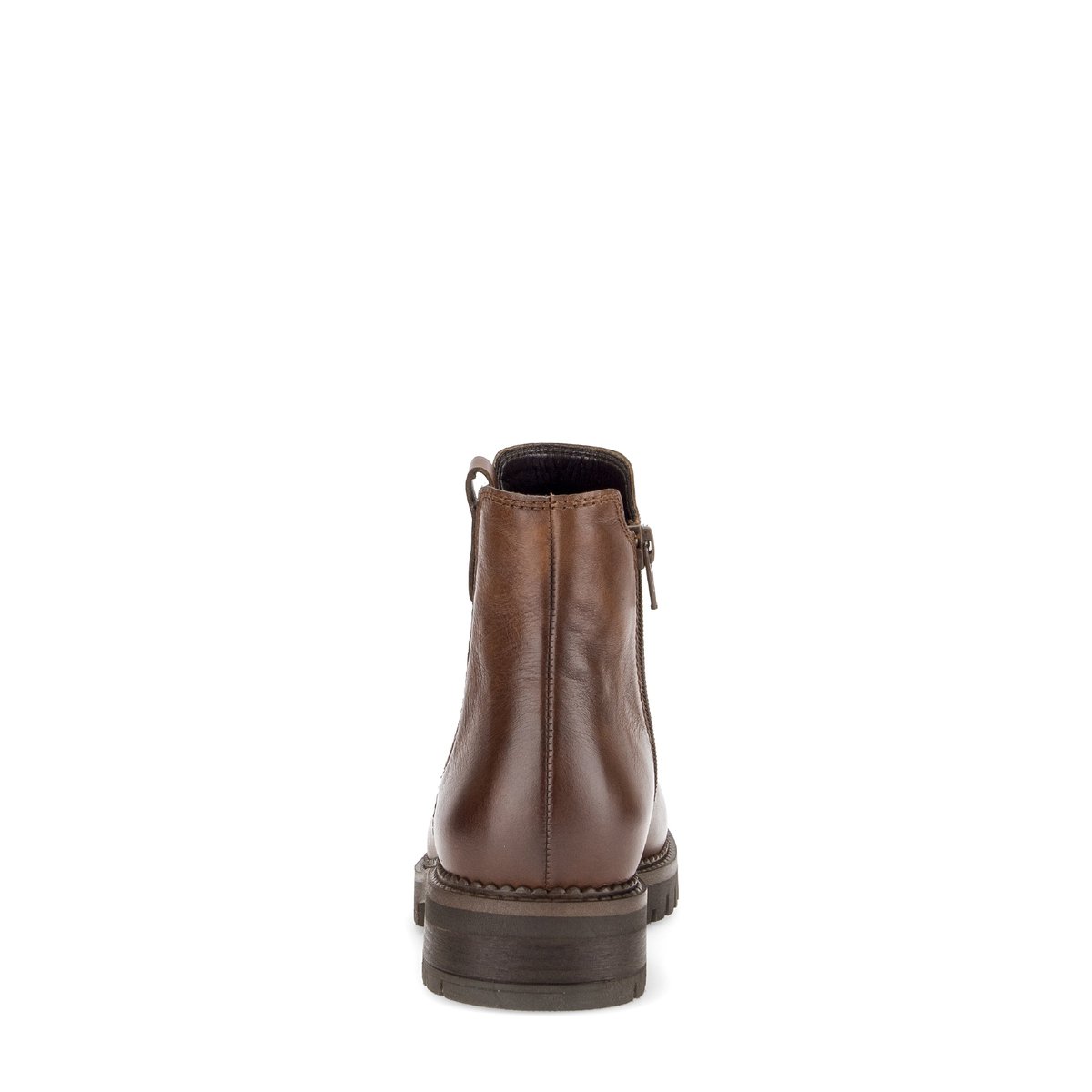 Bottines en cuir lisse à talon décroché cognac, GABOR
