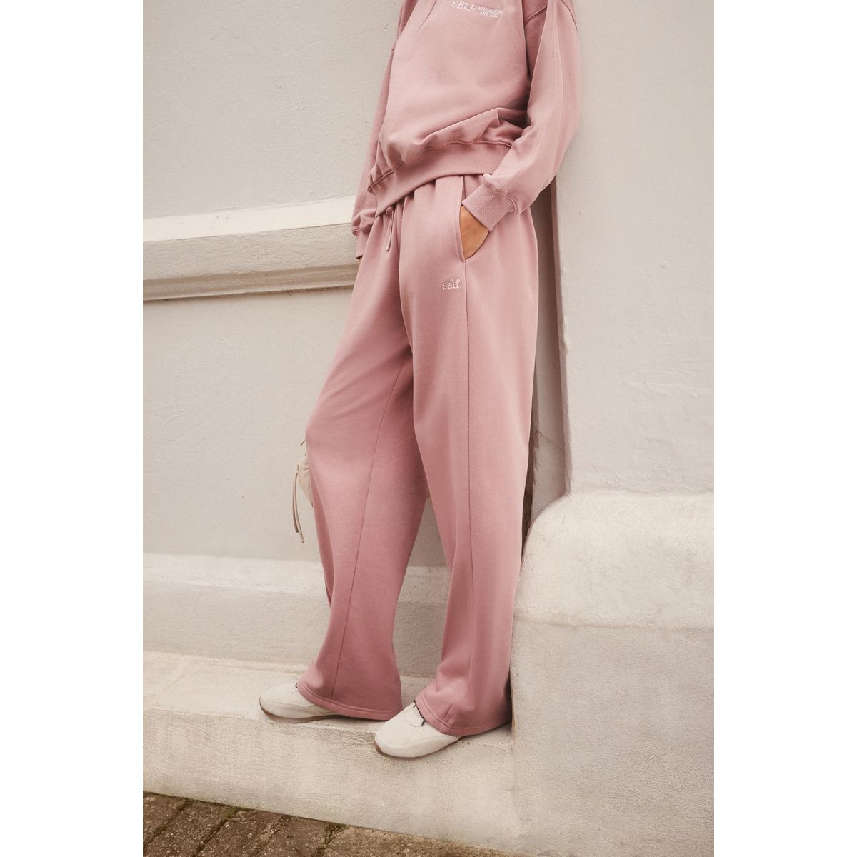 Pantalon de jogging coupe large self rose, NEXT