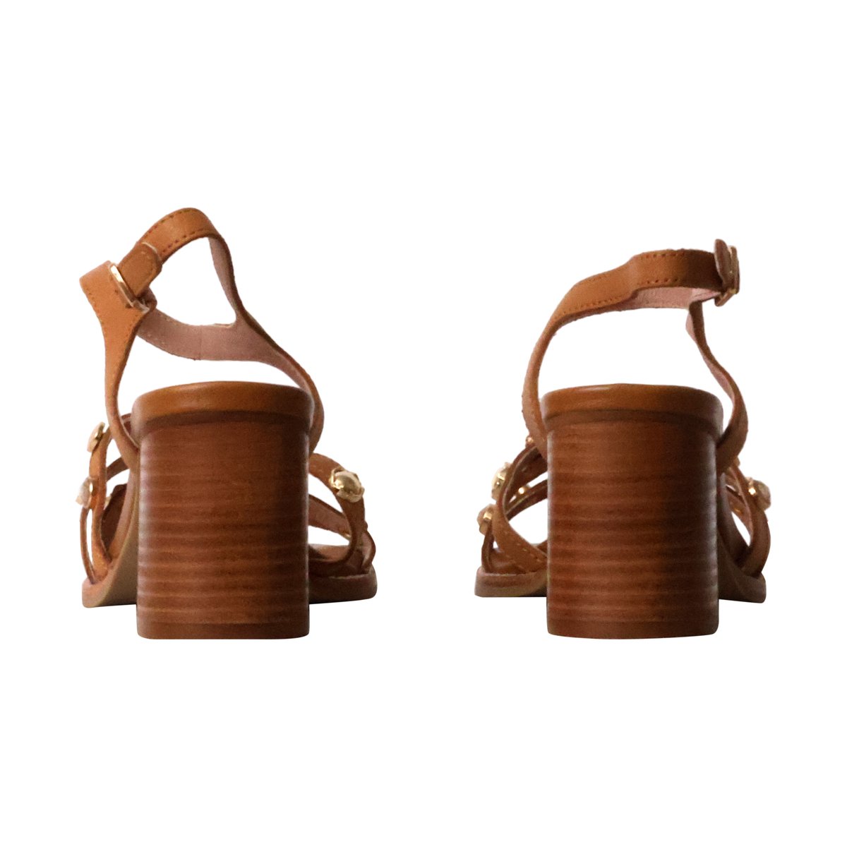 Sandales Cuir à Talon Aicha camel, EMILIE KARSTON