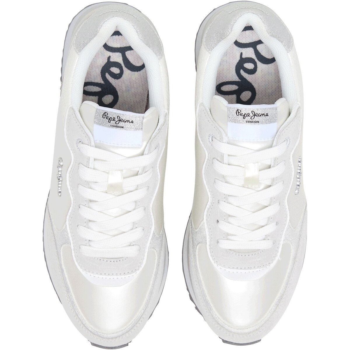 Rusper Shine Low Top Trainers white, PEPE JEANS