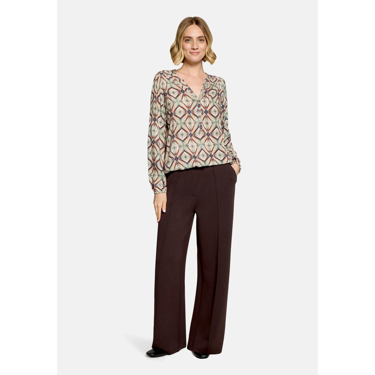 Blouse casual à motifs nature/brown, CARTOON
