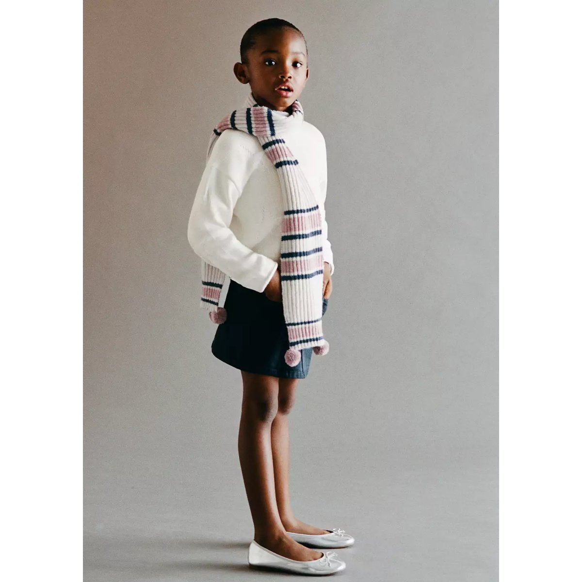 Pull-over maille étoiles blanc cassé, MANGO BABY