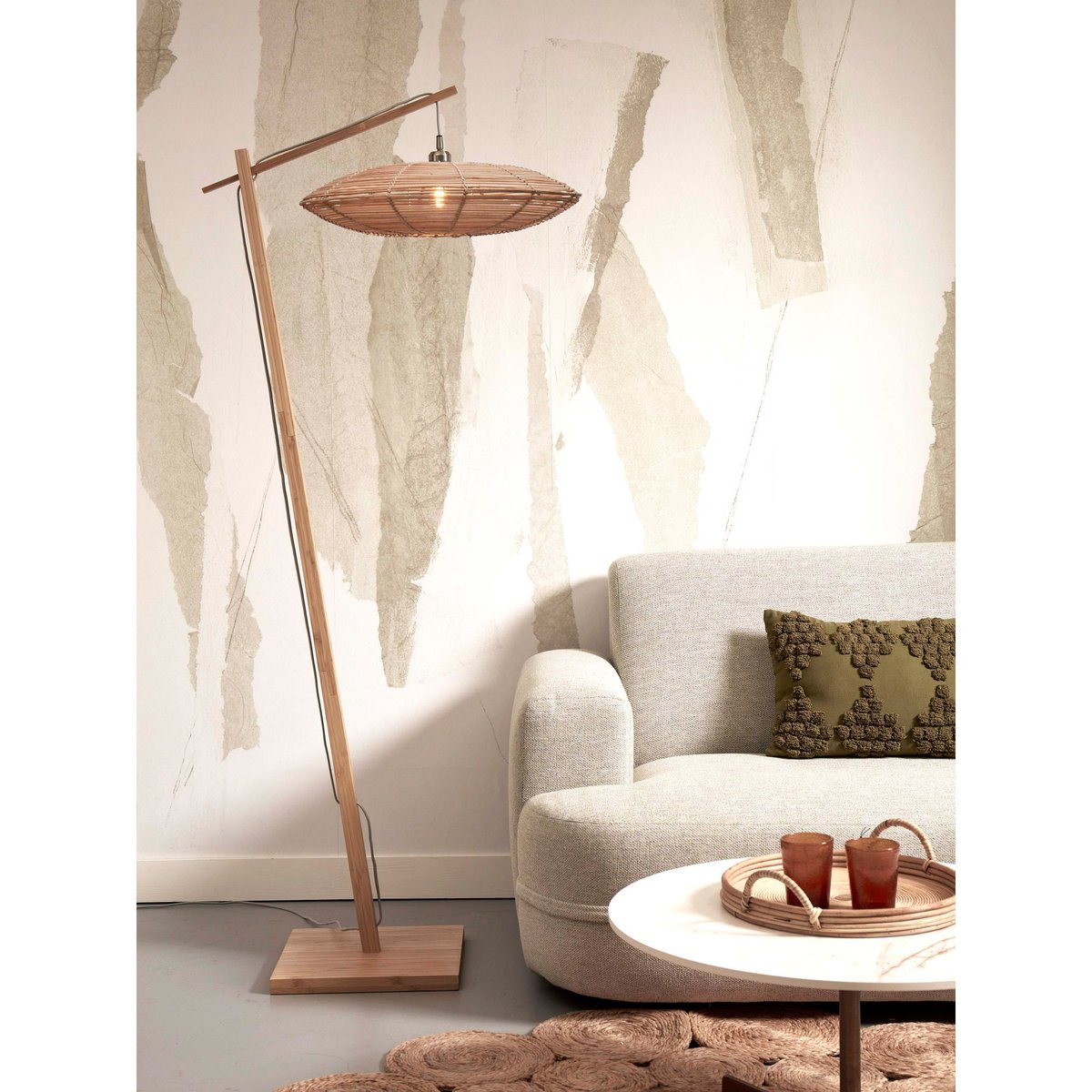Lampadaire Bambou TANAMI marron, GOOD & MOJO