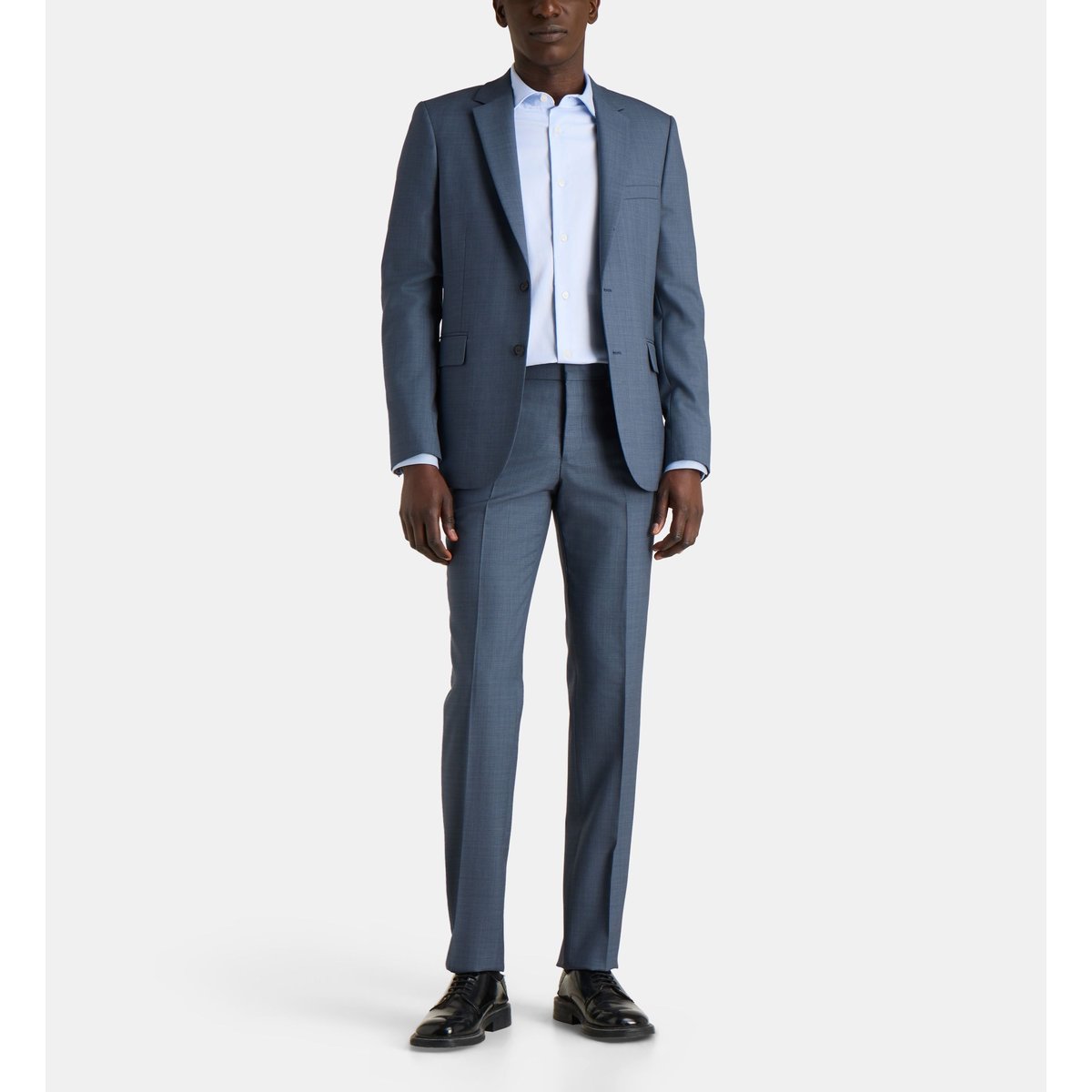 Veste de costume albino en laine bleu foncé, COMPTOIR GL