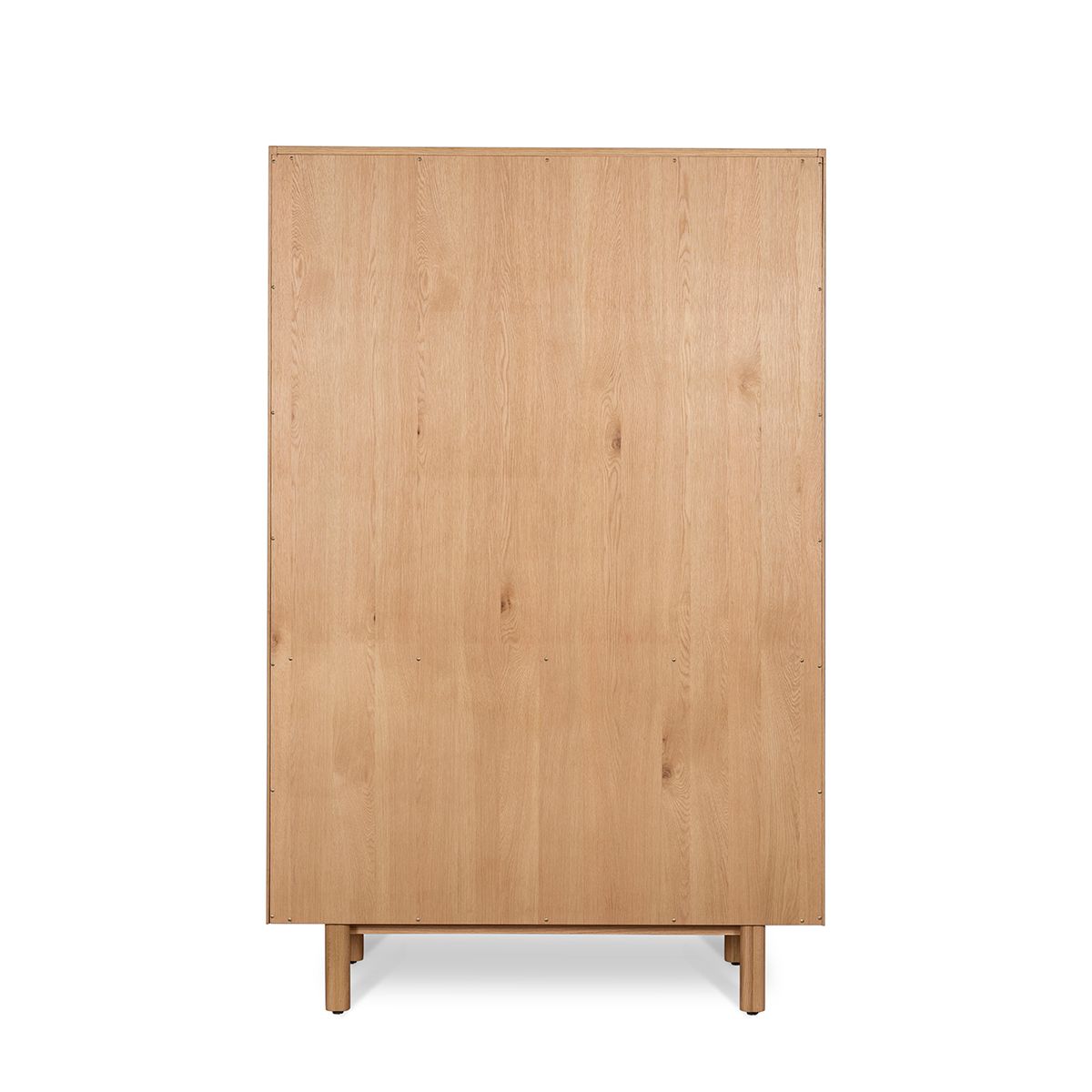Vitrine 4 portes 2 en verre et 2 en bois naturel, ZAGO