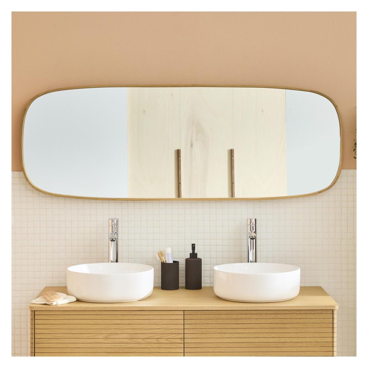 Miroir rectangulaire chêne 50x140 FLOKI chêne, MOB IN