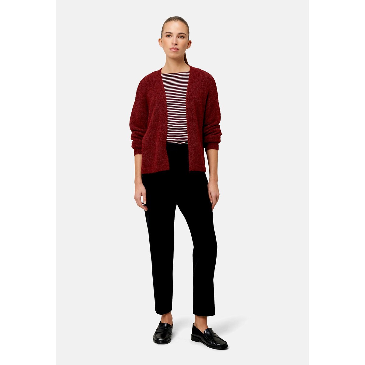 Cardigan offener style dark red melange, ZERO