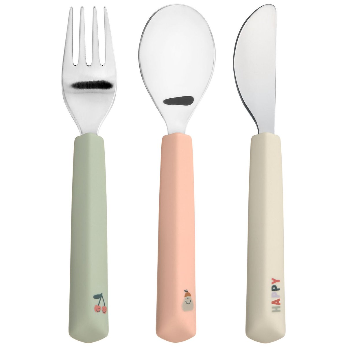 Couverts vert, rose, beige, LASSIG
