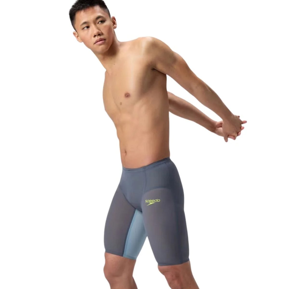 Jammer de natation à taille haute motif/style blocs de couleurs FASTSKIN LZR PURE VALOR gris / bleu, SPEEDO