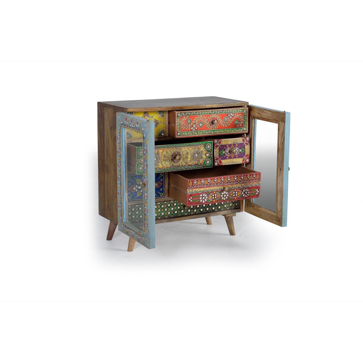 Buffet 7 tiroirs multicolore, DECORATION D’AUTREFOIS