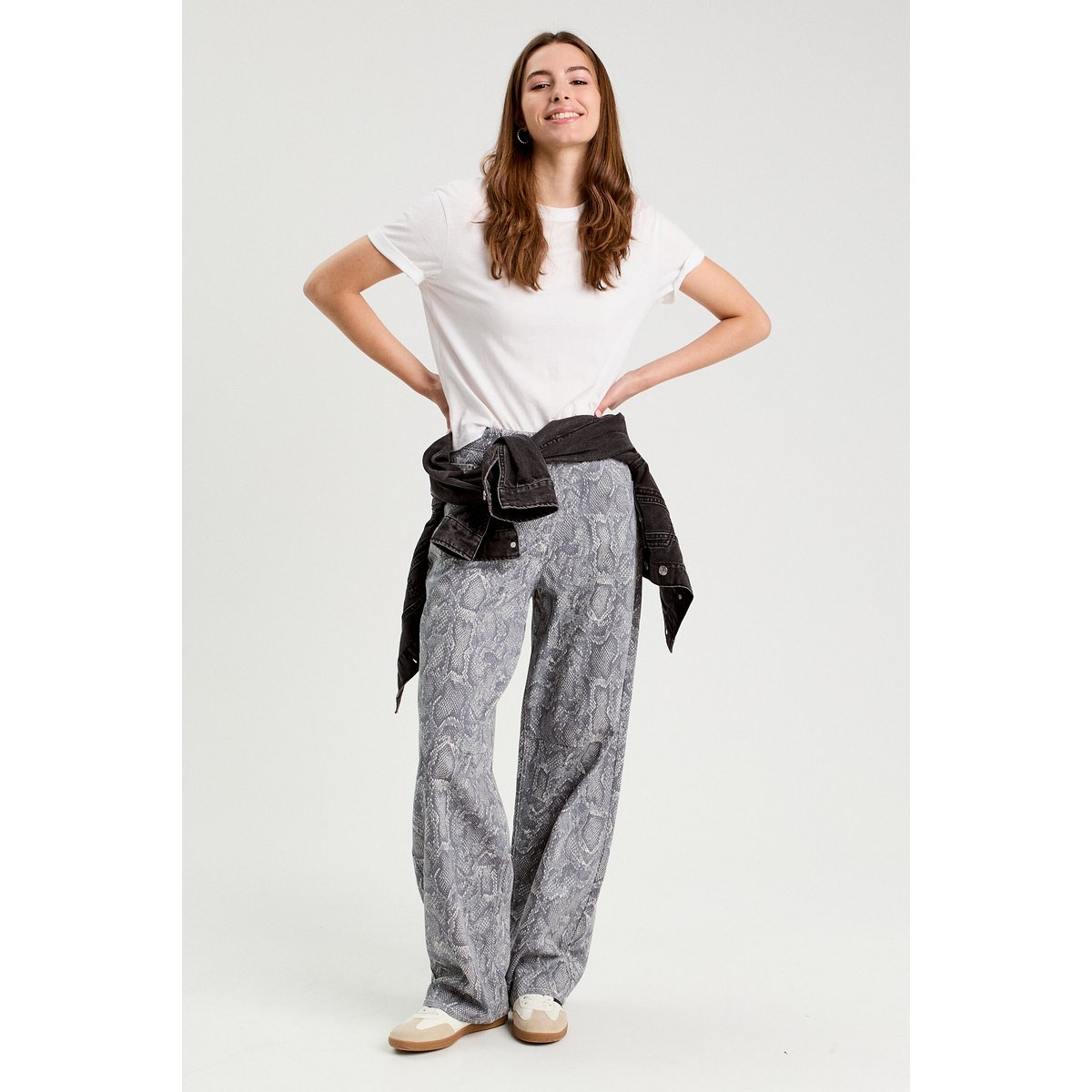 Pantalon ballon large bleu gris, CACHE CACHE