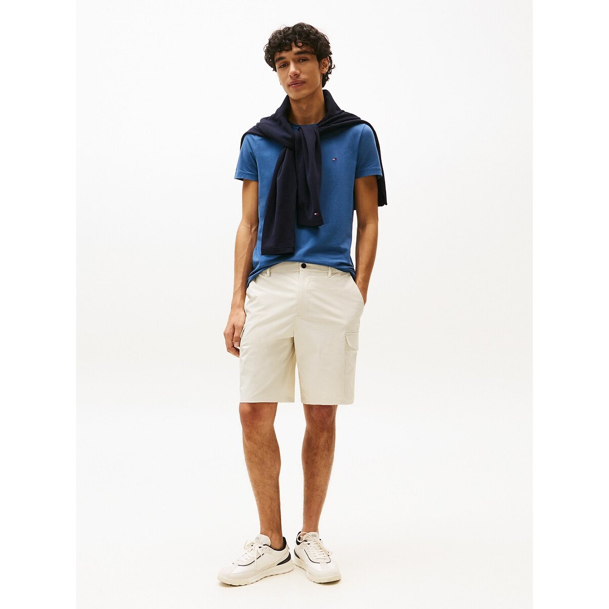 Cotton Slim Stretch T-Shirt dark indigo, TOMMY HILFIGER