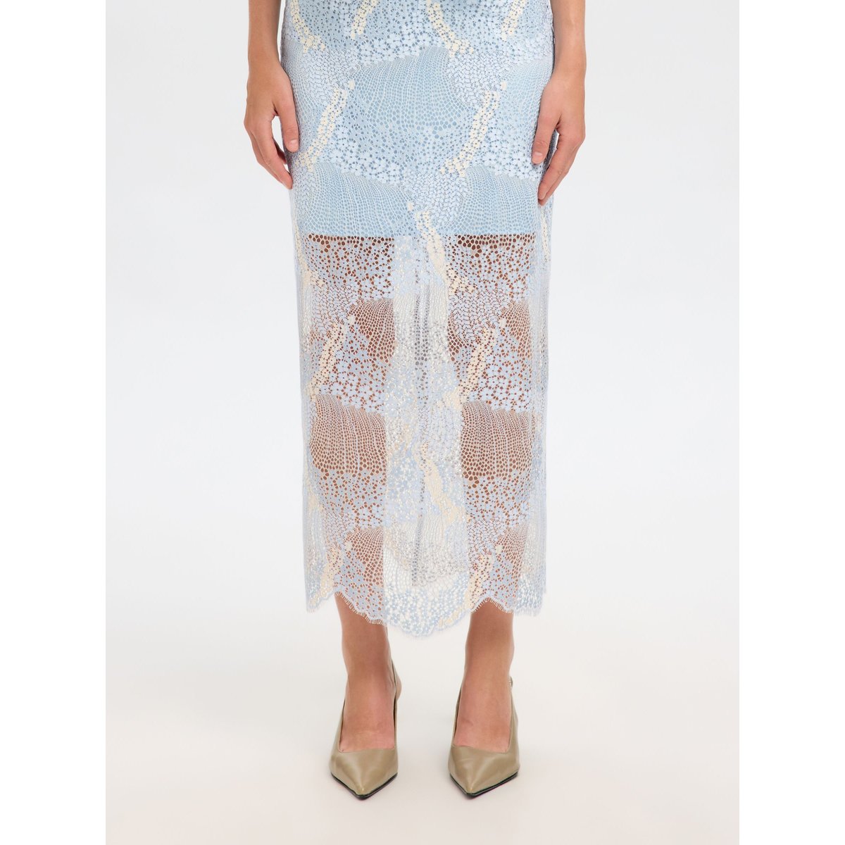 Jupe Mi-Longue cashmere blue, SELECTED