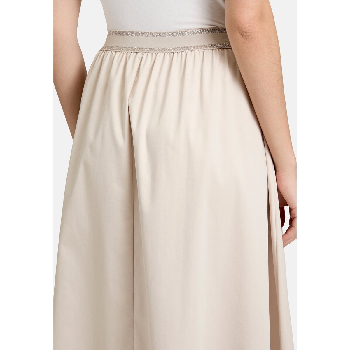 Jupe longueur midi à taille élastique gris, BETTY & CO