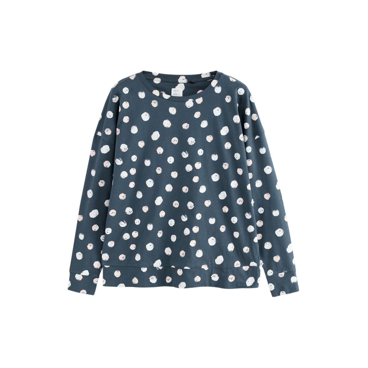 Pyjama à manches longues bleu marine à pois, NEXT